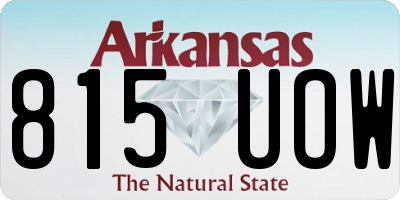 AR license plate 815UOW