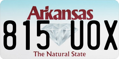 AR license plate 815UOX