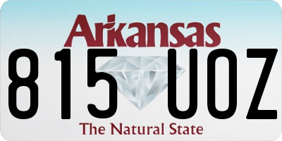 AR license plate 815UOZ