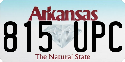 AR license plate 815UPC