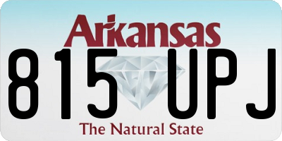 AR license plate 815UPJ