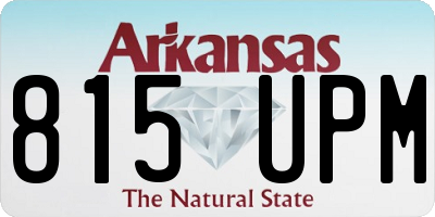 AR license plate 815UPM