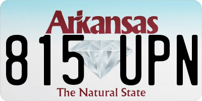 AR license plate 815UPN