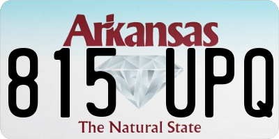 AR license plate 815UPQ