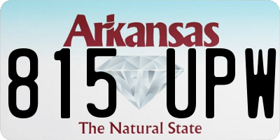 AR license plate 815UPW