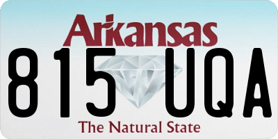 AR license plate 815UQA