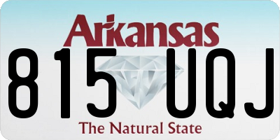 AR license plate 815UQJ