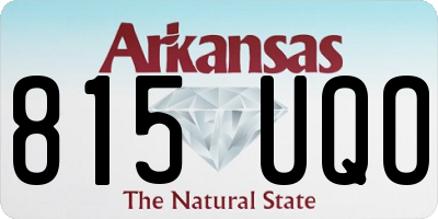 AR license plate 815UQO
