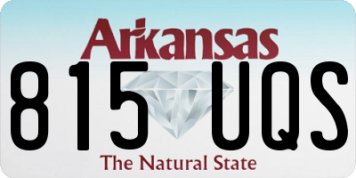 AR license plate 815UQS