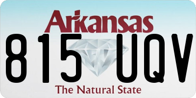 AR license plate 815UQV