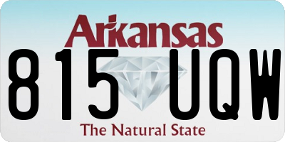 AR license plate 815UQW