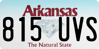 AR license plate 815UVS