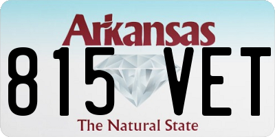 AR license plate 815VET