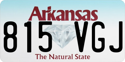 AR license plate 815VGJ