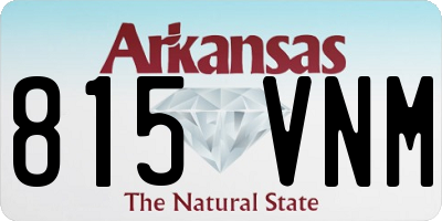 AR license plate 815VNM