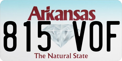 AR license plate 815VOF