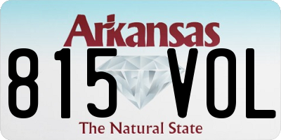 AR license plate 815VOL