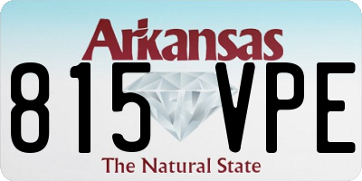 AR license plate 815VPE