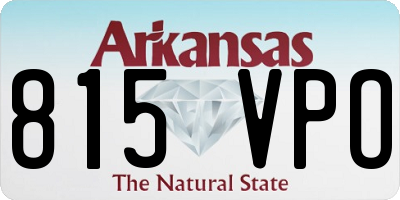 AR license plate 815VPO