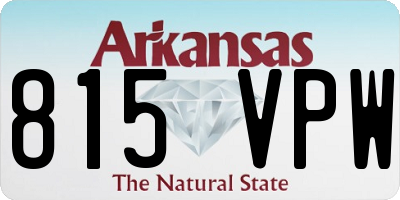 AR license plate 815VPW