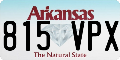 AR license plate 815VPX