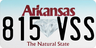AR license plate 815VSS