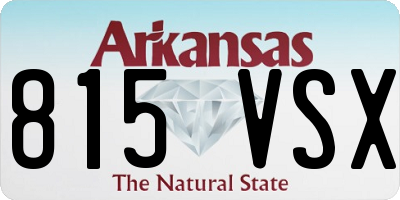 AR license plate 815VSX