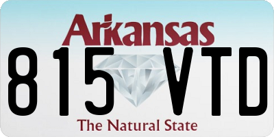 AR license plate 815VTD