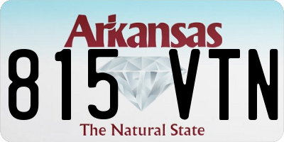 AR license plate 815VTN