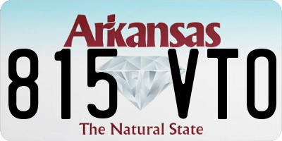 AR license plate 815VTO