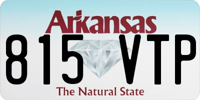 AR license plate 815VTP