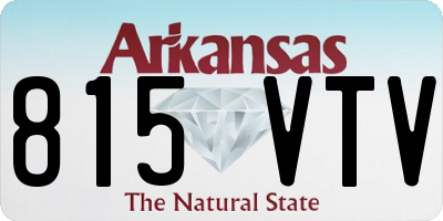 AR license plate 815VTV