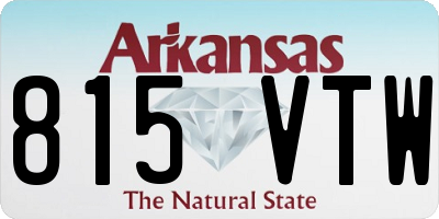 AR license plate 815VTW