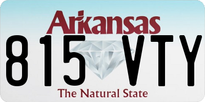 AR license plate 815VTY