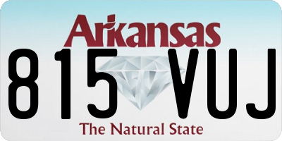 AR license plate 815VUJ