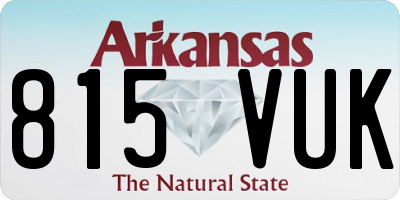 AR license plate 815VUK