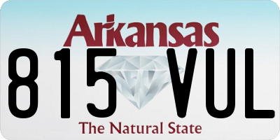 AR license plate 815VUL