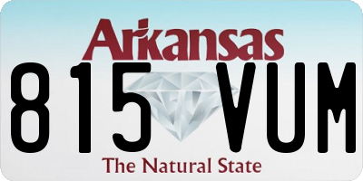 AR license plate 815VUM
