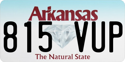 AR license plate 815VUP