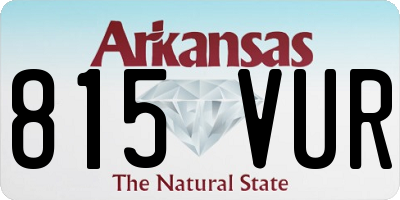 AR license plate 815VUR