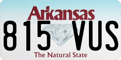 AR license plate 815VUS