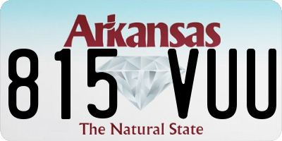 AR license plate 815VUU
