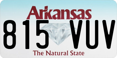 AR license plate 815VUV