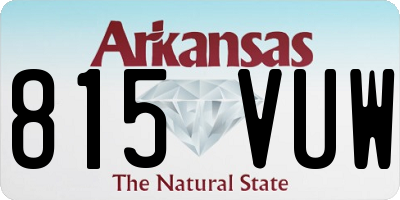 AR license plate 815VUW
