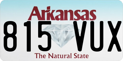 AR license plate 815VUX