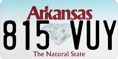 AR license plate 815VUY