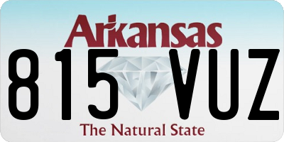 AR license plate 815VUZ