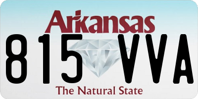 AR license plate 815VVA