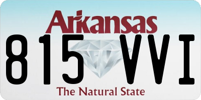 AR license plate 815VVI