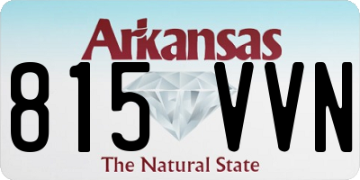 AR license plate 815VVN
